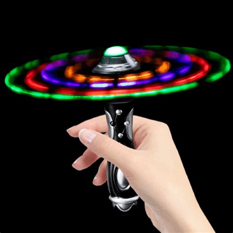 LED Flashing UFO Spinning Space Wand GlowUniverse Co Uk