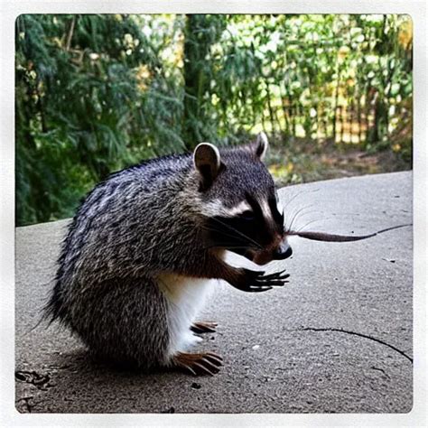 A Raccoon Mixed With A Squirrel Stable Diffusion