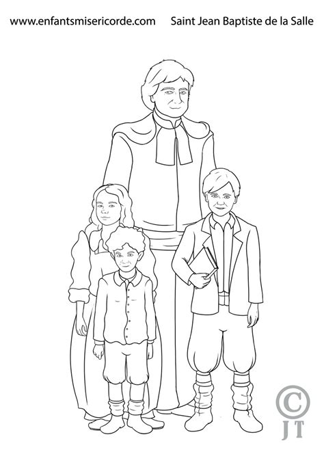 Coloriage Saint Jean Baptiste De La Salle Enfants Misericorde Ans