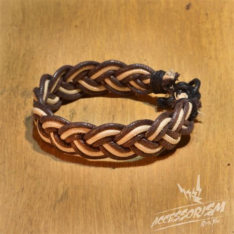 Free Shipping Brown & White String Bracelet (B693S)