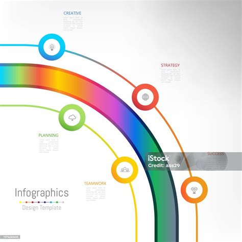 Ilustración De Elementos De Diseño Infográfico Para Sus Datos Empresariales Con 5 Opciones