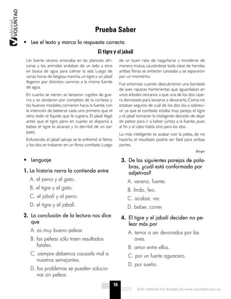 Prueba Saber Castellano Pdf