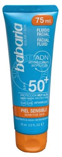 Babaria Fluido Facial Piel Sensible SPF50 Facial Sun Lotion Sensitive Skin