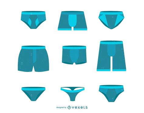 Men Underwear Illustration Set Vector Download