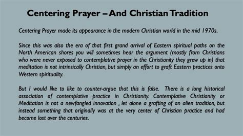 Centering Prayer Introduction