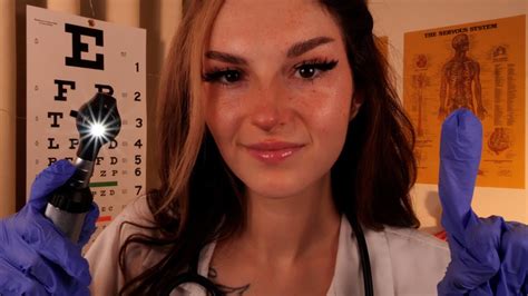 Asmr Cranial Nerve Exam By New Doctor Eye Exam Smell Test Otoscope