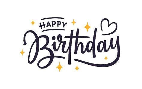 Letras De Feliz Cumpleaños Sobre Fondo Blanco Vector Premium