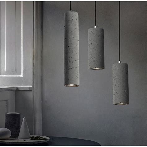 Modern Retro Concreto Pendant Light Nordic Pendurado Lâmpada Corda de