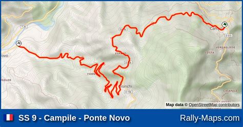 Ss Campile Ponte Novo Stage Map Tour De Corse Historique