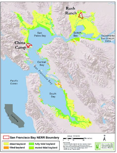 Map Of The San Francisco Estuary Showing The Reserve Sites And Modern