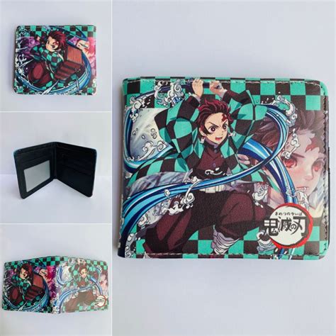 Anime Demon Slayer Wallet Fashion Pu Leather Purse Kamado Tanjirou