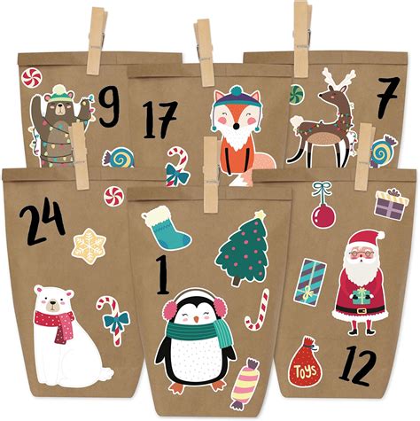 Papierdrachen DIY Adventskalender zum Befüllen ausgestanzte Pinguine