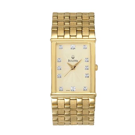 Bulova - Bulova Men's Diamond Accented Gold-Tone Watch - Walmart.com - Walmart.com