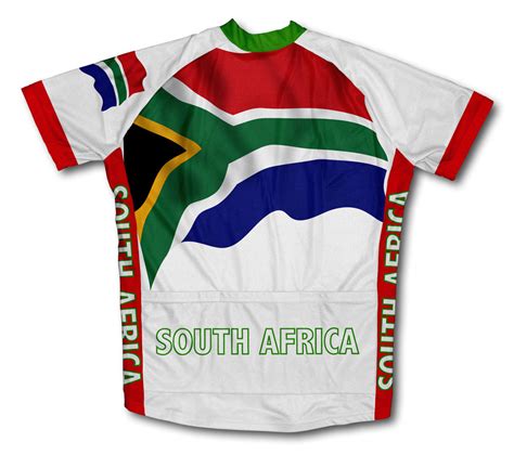 South Africa Flag Short Sleeve Cycling Jersey Cycling Jersey For Men