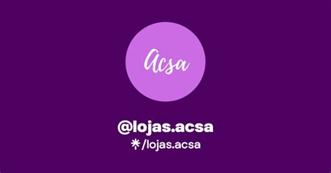 Lojas Acsa Instagram Facebook Linktree