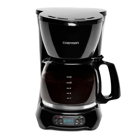 Cafetera Programable Chefman 12 Tazas Negra Walmart