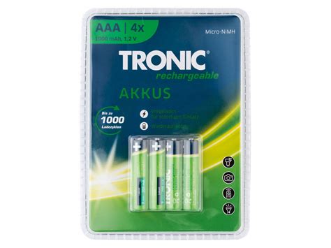 AKUMULATORKI TRONIC 4 Szt Ni MH BATERIE AAA 1000mA Sklep Opinie