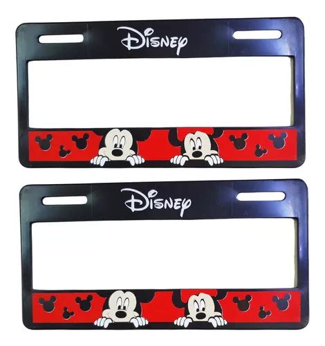 Set Portaplacas Disney Minnie Y Mickey Mouse Universal Meses Sin