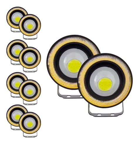 10 Faros Led Ojo Ángel Blanco Ámbar 3 5 PuLG Tunelight Envío gratis