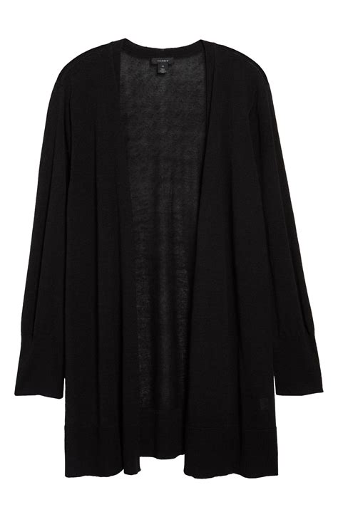 Halogen® Side Slit Linen Blend Cardigan Nordstrom