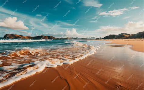 Premium AI Image | Sea ocean panoramic background