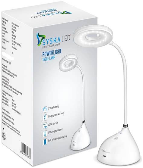 Buy Syska SSK TL 8605L POWERLIGHT 10W LED Table Lamp With 3 Stage