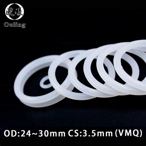 Pcs Lot White Silicon Ring Silicone Vmq O Ring Cs Mm Thickness Od