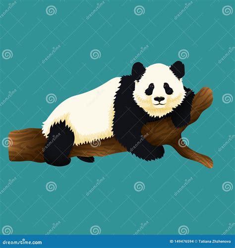 A Panda Lying Down And Enjoying In A Bamboo Forest Generative AI Stock