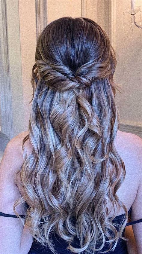 43 Gorgeous Half Up Half Down Hairstyles Curled Prom Hair Formal Hairstyles For Long Hair