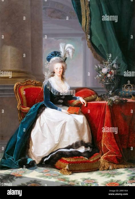 Marie Antoinette Queen Of France Portrait Painting In Oil