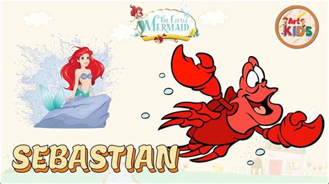 How To Draw Sebastian From The Little Mermaid Easy 🦀 Youtube