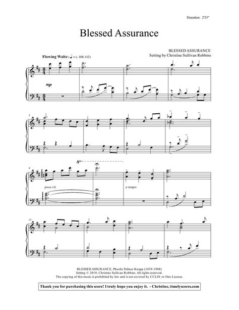 Blessed Assurance Solo Piano Sheet Music Blessed Assurance Sheet