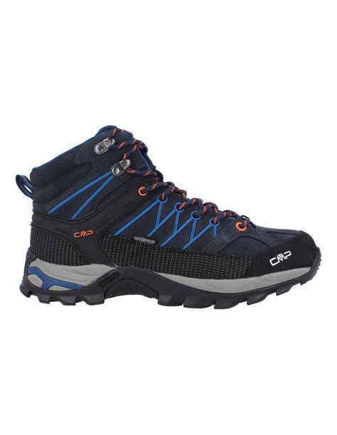 Cmp Bota Trekking Rigel Mid Wp Blue Flash Orange