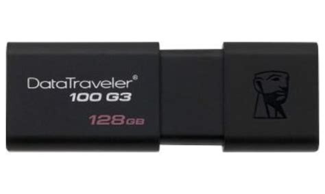 Flash Memory Kingston, 128 GB, 3.0 DataTraveler, Black