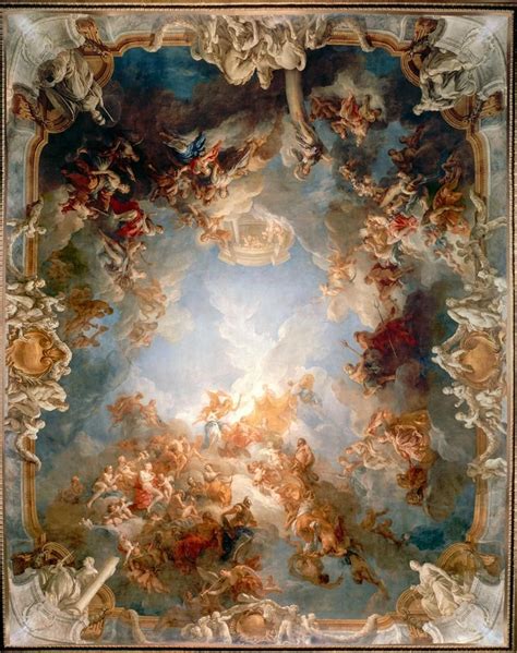 The Painting Is Very Large And Has Many Figures On It Including Angels