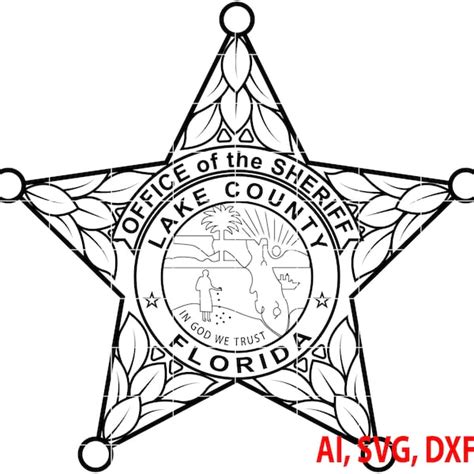 Lake County Florida Sheriff Badges Svg Etsy