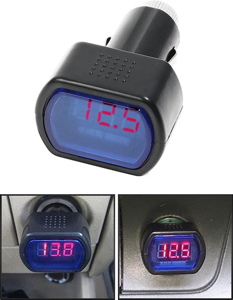 Amazon YAKEFLY LED Digital Car Voltmeter DC 12V 24V Cigarette