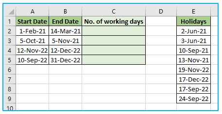 Calculate Number Of Days Between Two Dates In Excel