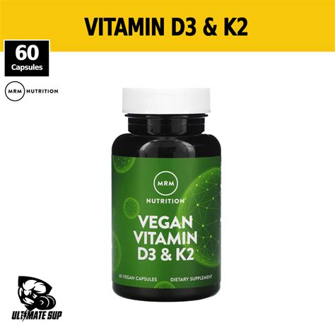 Mrm Vegan Vitamin D3 And K2 Supports Calcium Absorption Bone And Immune Health 60 Vegan