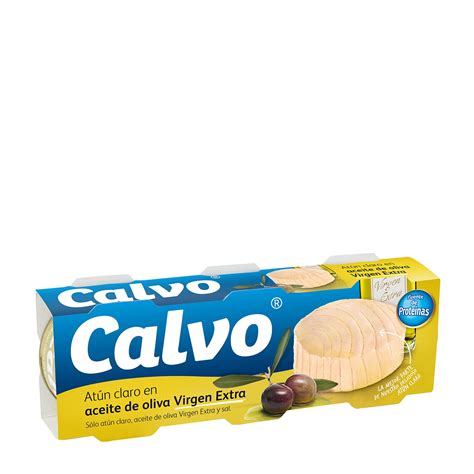 Atún claro en aceite de oliva virgen extra Calvo Carrefour