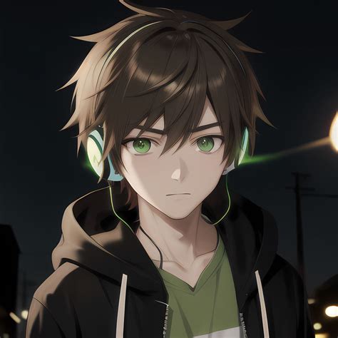 Green Eyed Anime Boy By Genevrarose On Deviantart