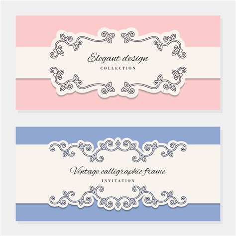 Plantillas De Tarjetas Vintage Vector Premium