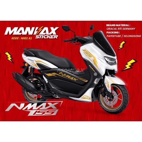 Jual Stiker All New Nmax Putih Cutting Sticker Nmax 2022 Gold Shopee