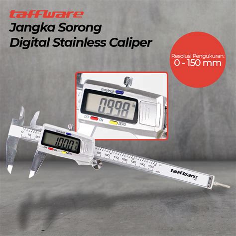 Taffware Jangka Sorong Kaliper Sigmat Digital Stainless Steel Mm