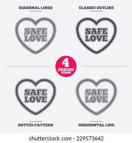 Safe Love Sign Icon Safe Sex Stock Vector Royalty Free 229573642