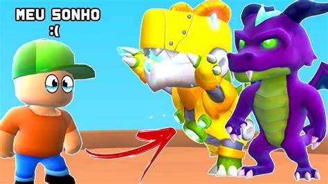 O Menino Humilde Sonhava Em Ser Dinossauro Stumble Guys Ele Foi