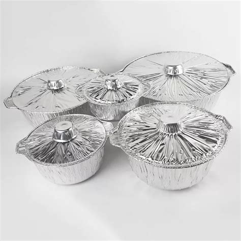 High Quality Disposable Round Aluminum Foil Pots Cooking Pot And Pans