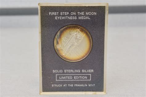 Solid Sterling Silver Limited Edition First Step On The Moon