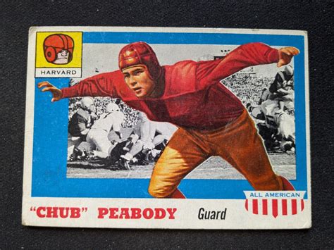 1955 Topps All American Football Card 72 Chub Peabody Harvard VG