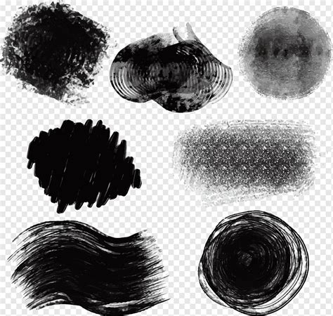 Ink Mark Icons Grunge Dirty Black Shapes Png PNGWing